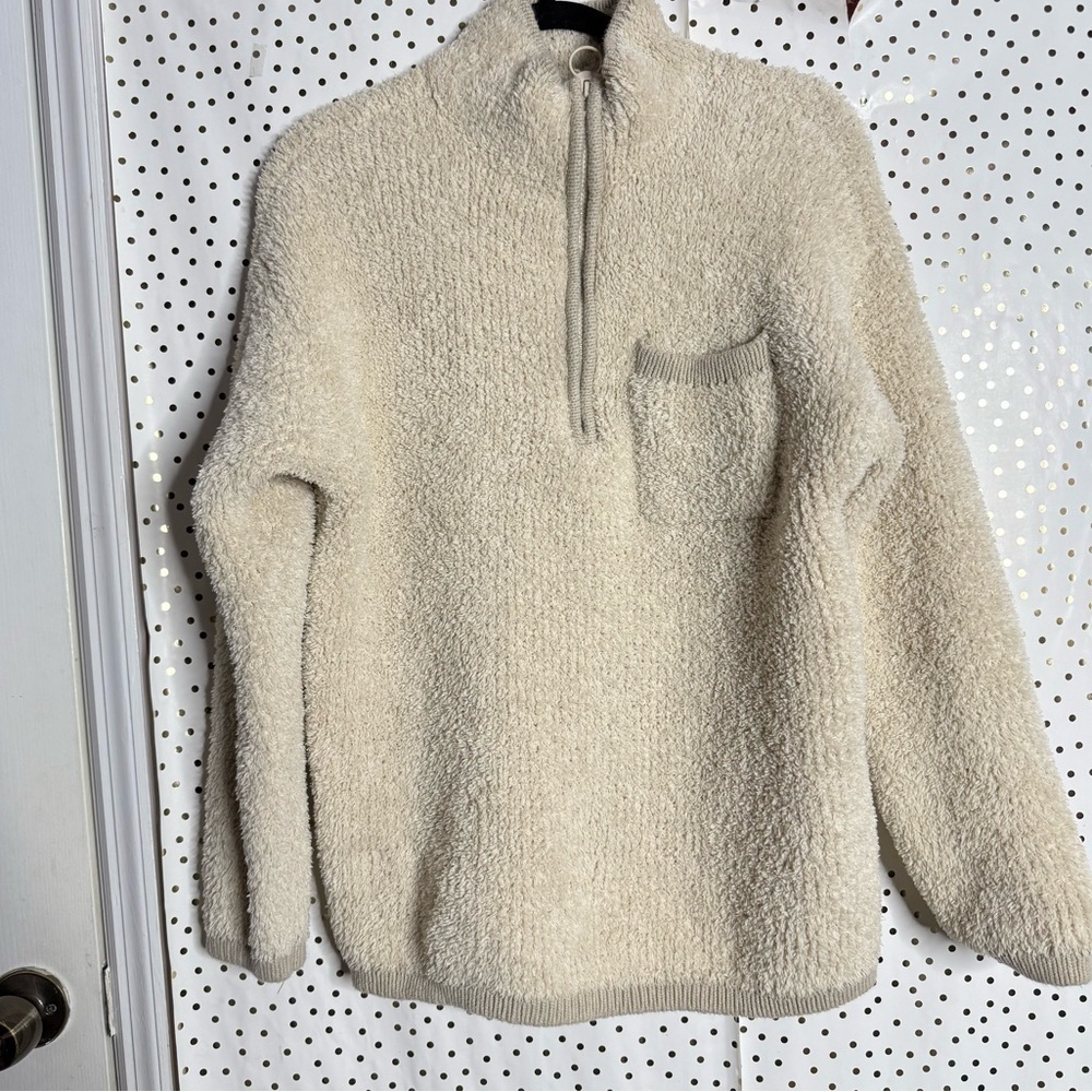 Aerie Cozy Cream Half-Zip Sweater